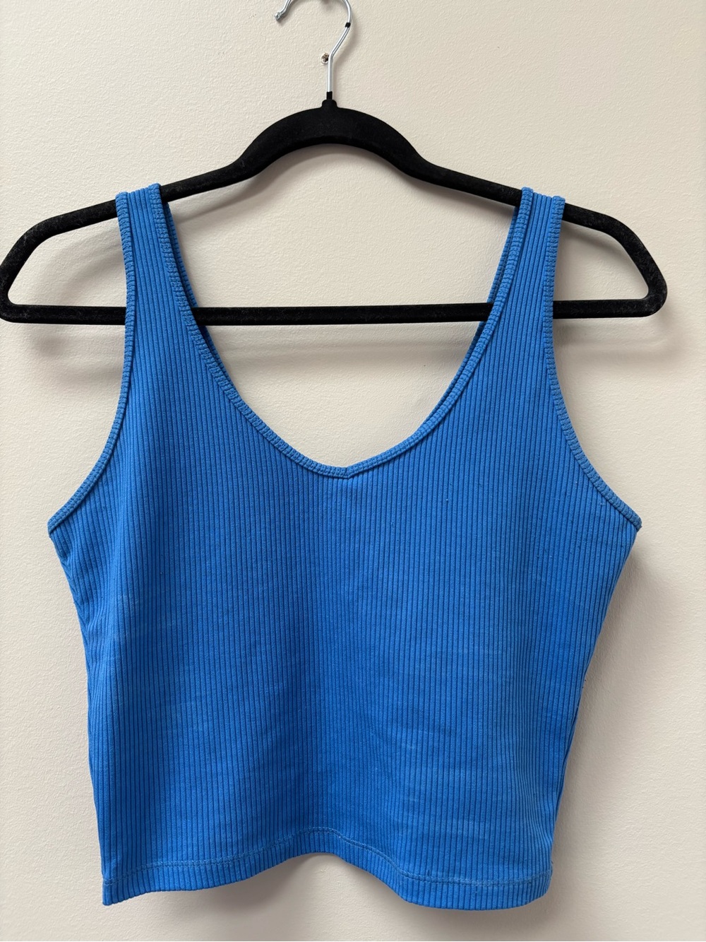 Hollister Bright Blue Ribbed V-Neck Tank